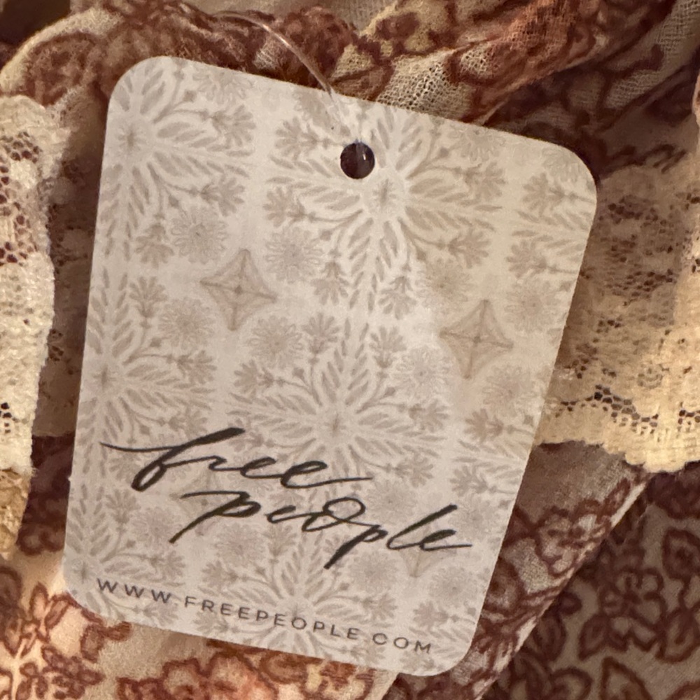 Free People Brown Floral Long Sleeve Dress - Picture 5 of 6